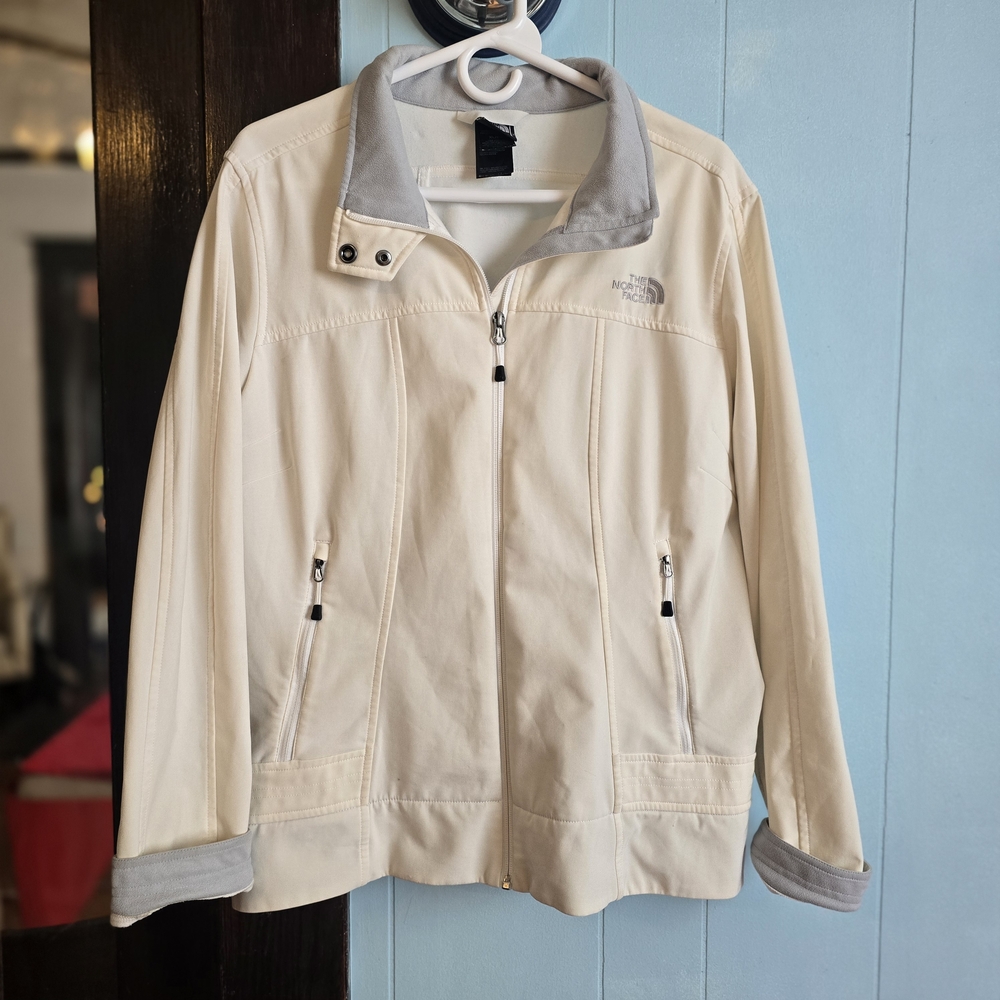 The North Face Women's White and Gray Ski Jacket